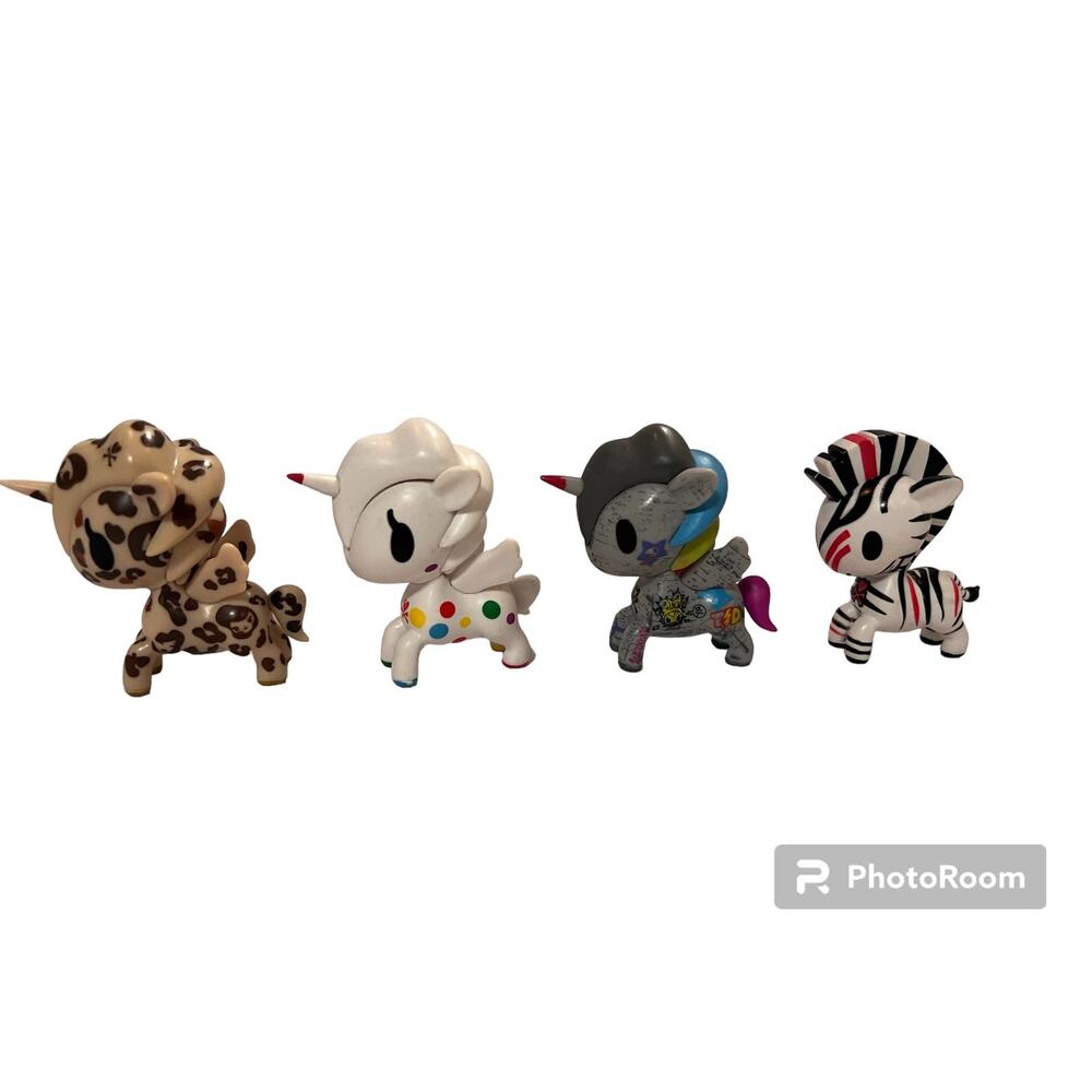 Tokidoki Unicorno Series 2 Lot of 4 Cheetah Sunny Day Vandalo Zamba Vinyl Toys